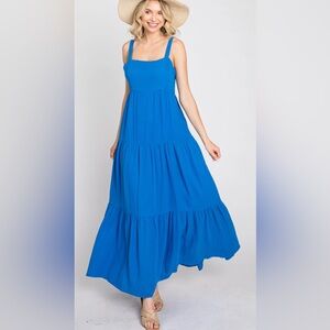 SKIES ARE BLUE Blue Maxi Dress M NWT